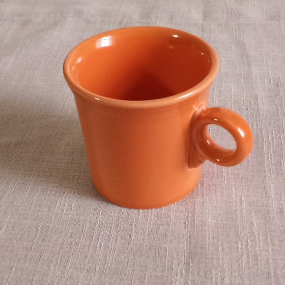 Fiestaware orange coffee mug Tom & Jerry with O Ring handle - Picture 1 of 5